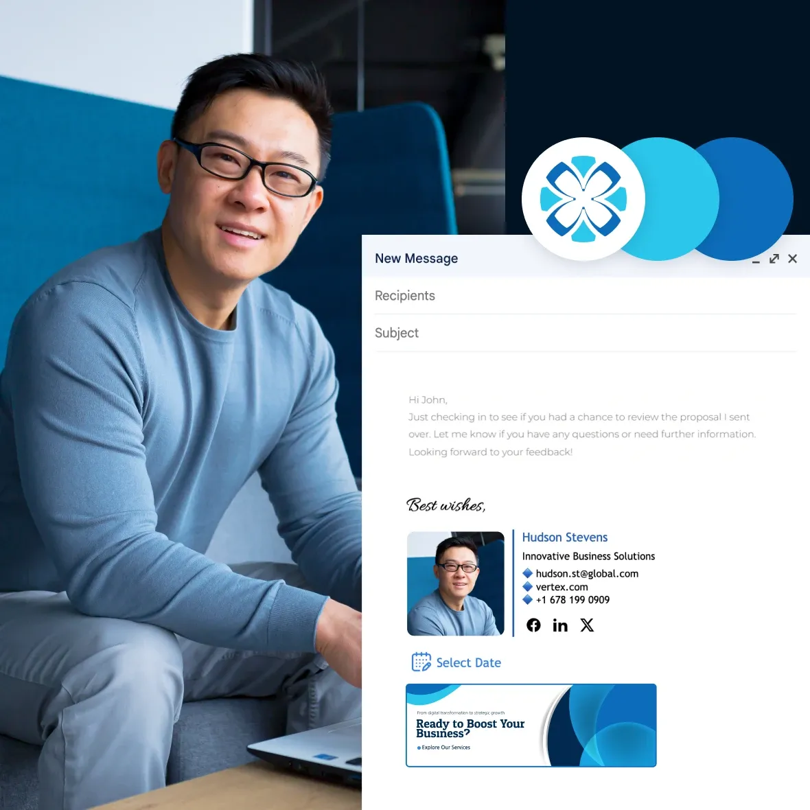 E-Mail-Signatur-Generator von MySignature - Heldenbild 