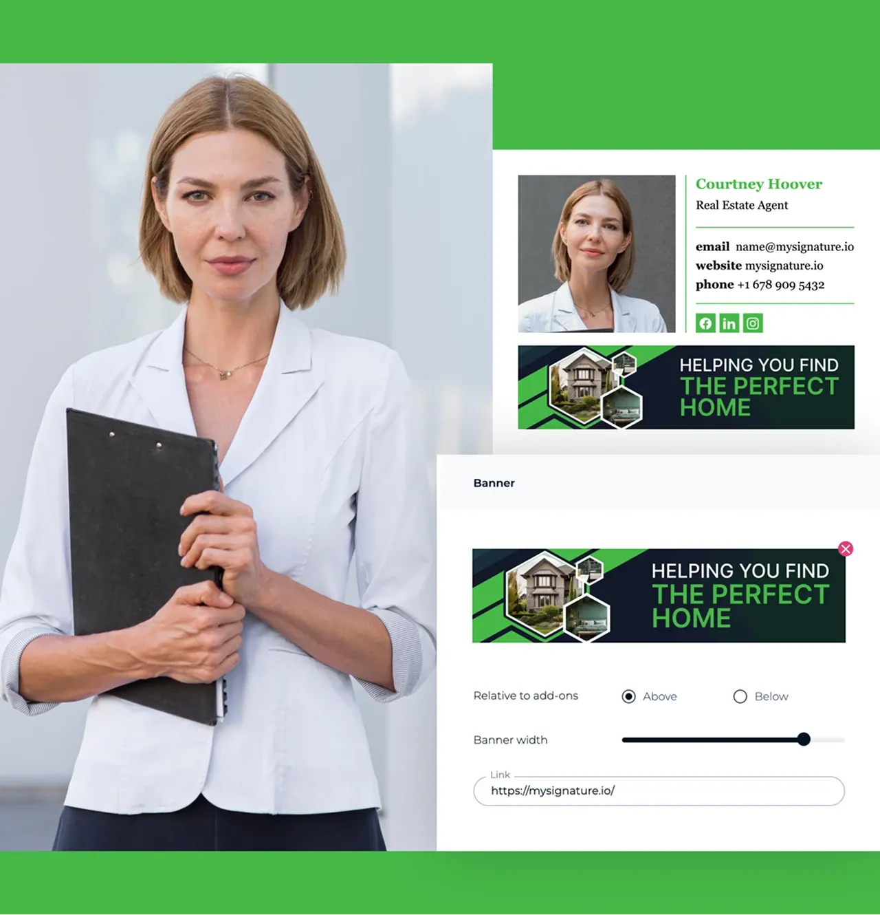 Tipps zum Erstellen eines E-Mail-Signaturbanners für Immobilien