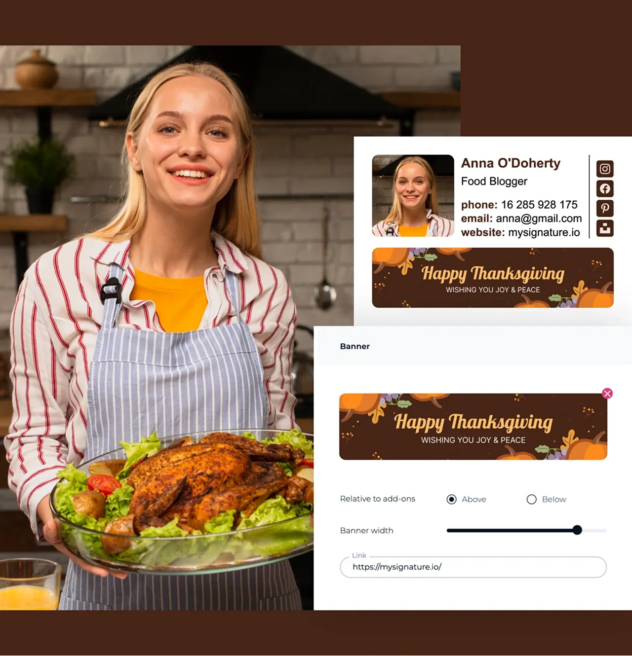 Tipps zum Erstellen eines E-Mail-Signaturbanners für Thanksgiving
