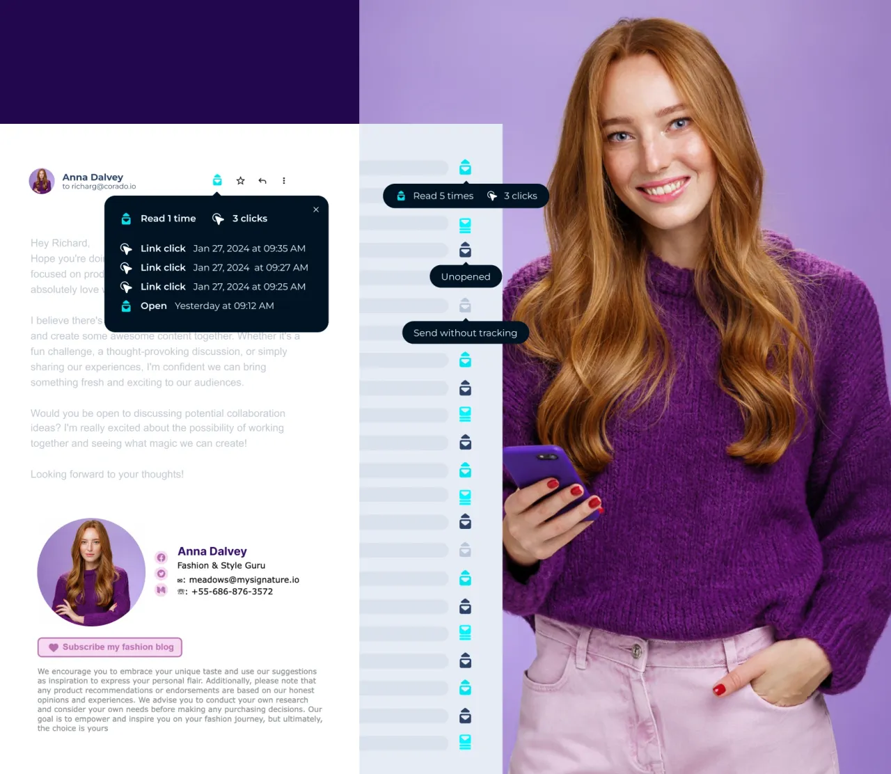 All-in-One E-Mail-Signaturen mit E-Mail-Tracking