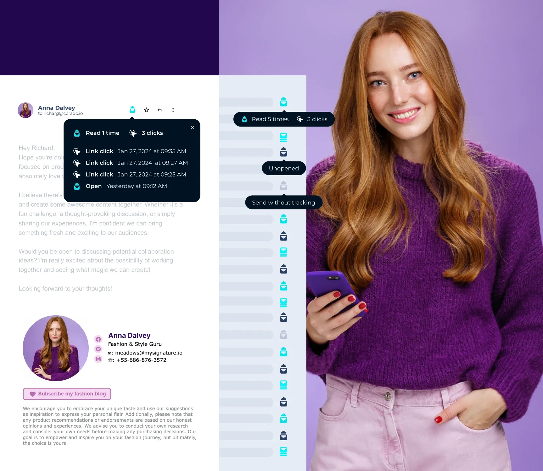 All-in-One E-Mail-Signaturen mit E-Mail-Tracking