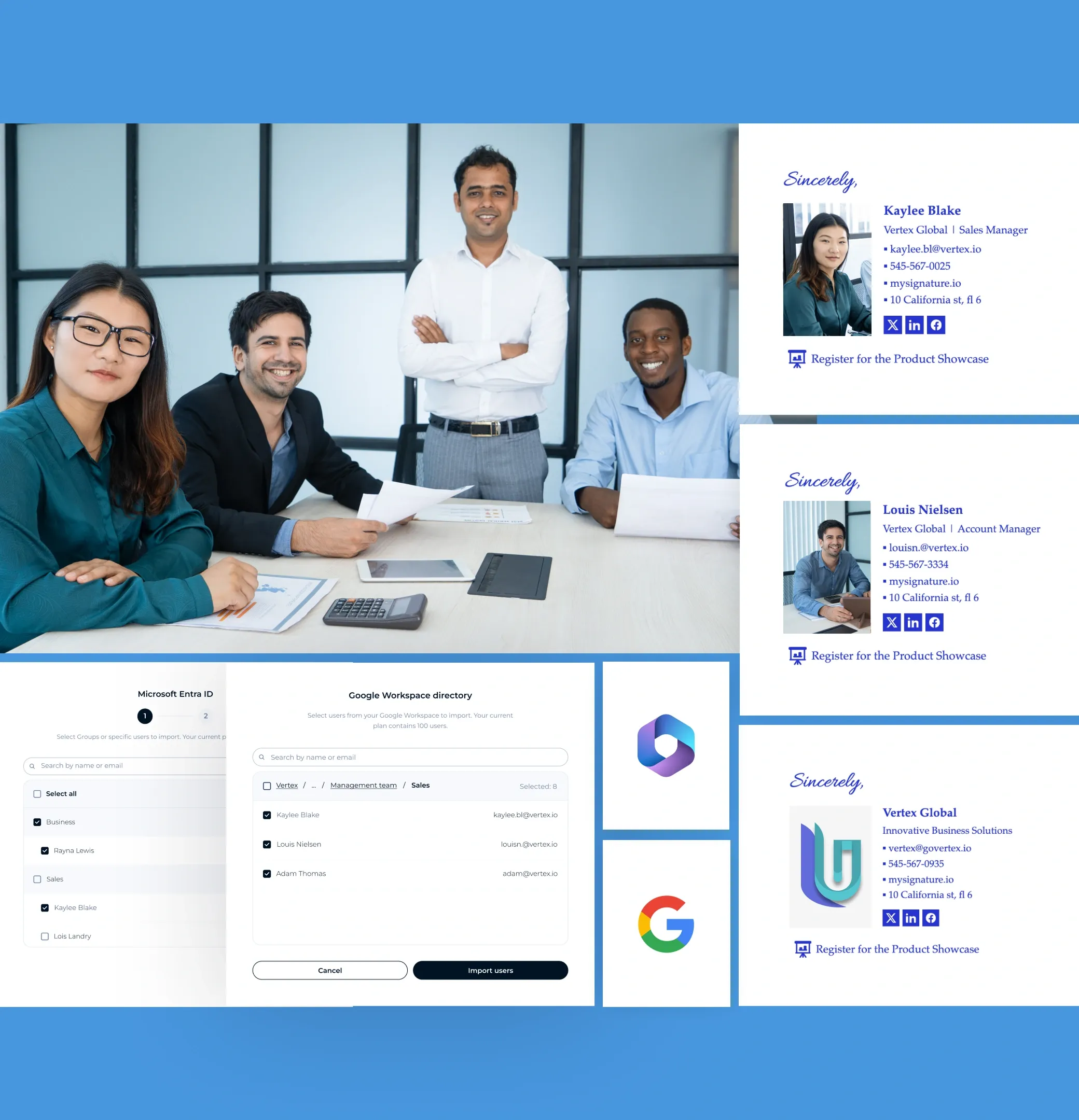 E-Mail-Signaturmanager für Google Workspace und Office 365