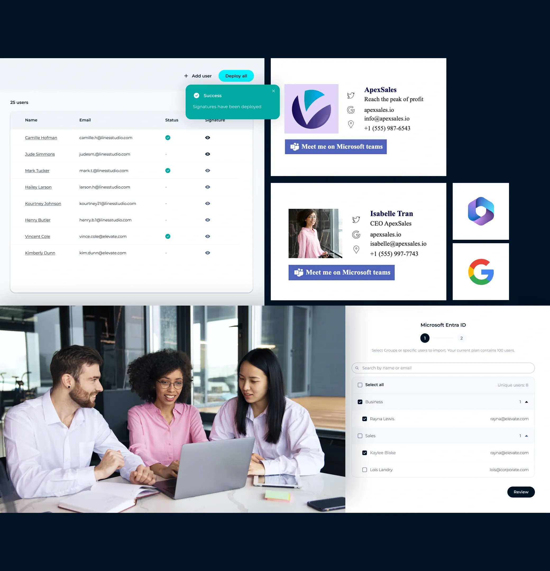 Mühelose Bereitstellung von E-Mail-Signaturen mit Branding