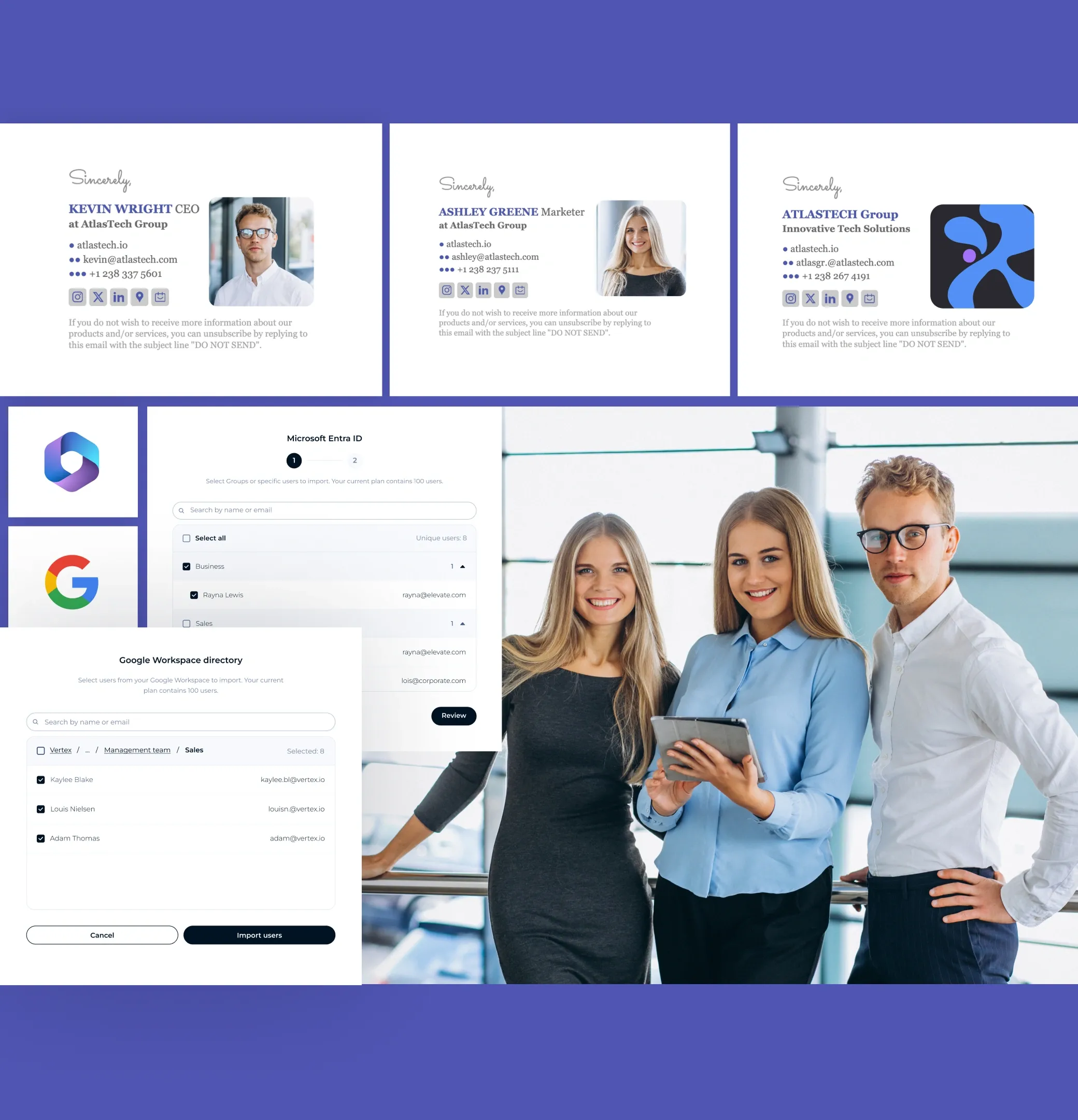 E-Mail-Signaturmanager für Google Workspace und Office 365