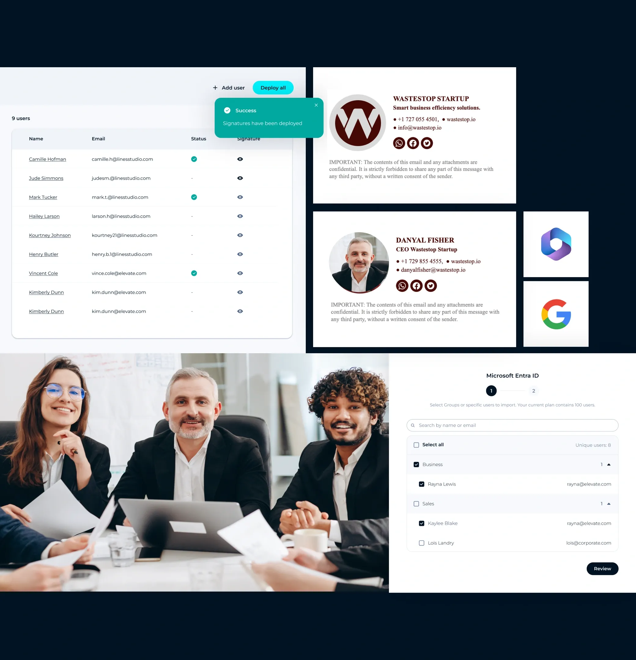 Mühelose Bereitstellung von E-Mail-Signaturen mit Branding