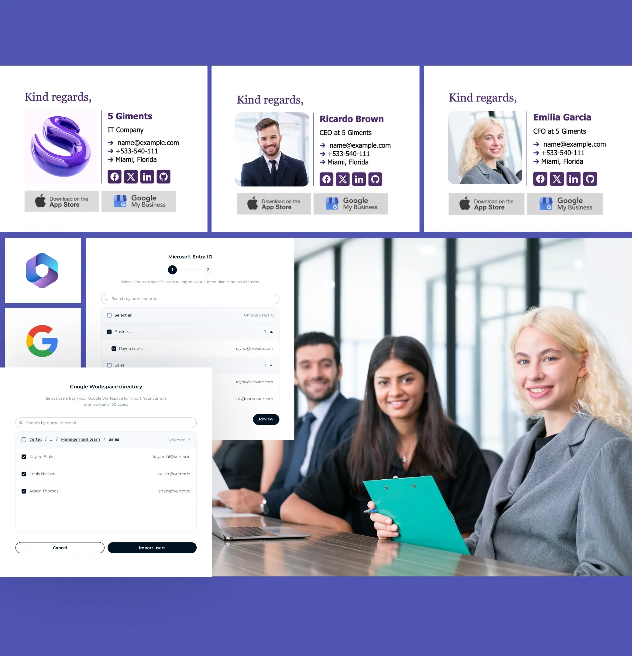 E-Mail-Signaturmanager für Google Workspace und Office 365