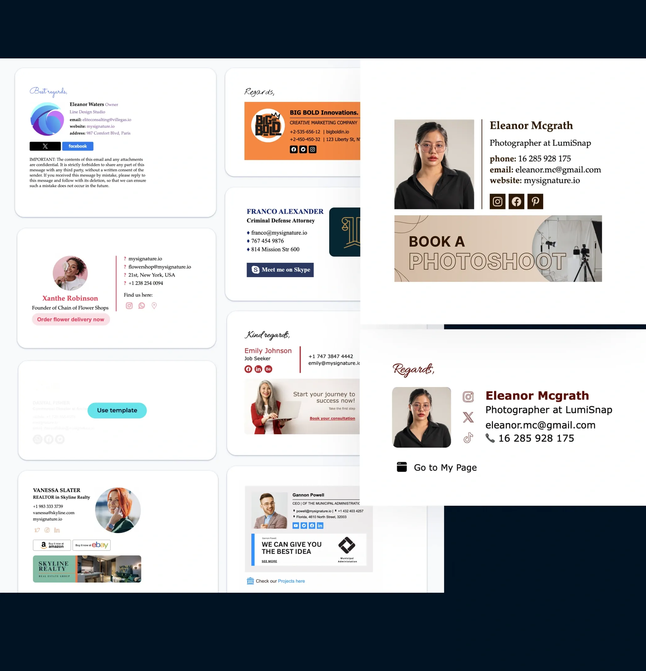 Praktische Vorlagen für professionelle E-Mail-Signaturen
