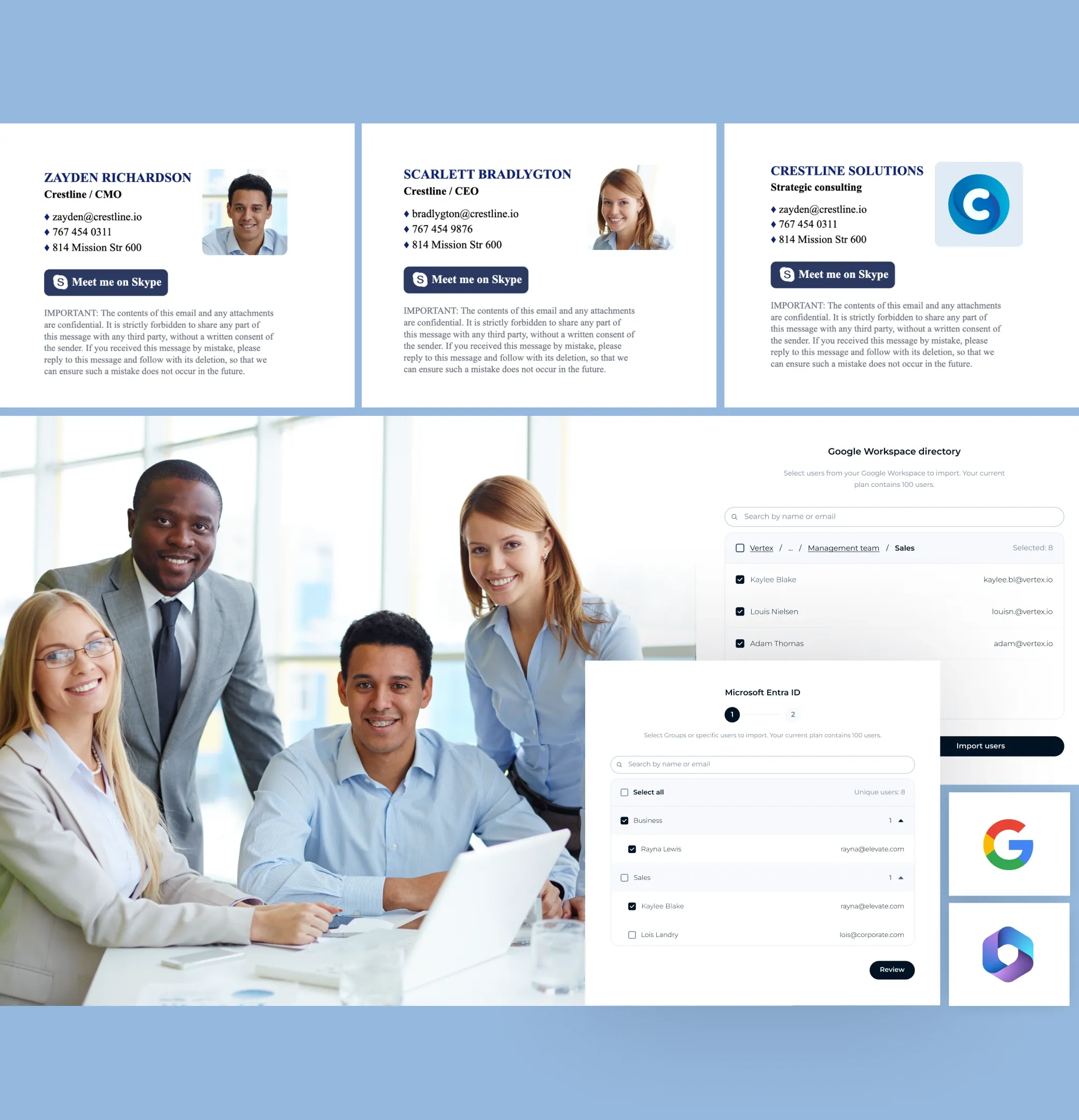 E-Mail-Signaturmanager für Google Workspace und Office 365