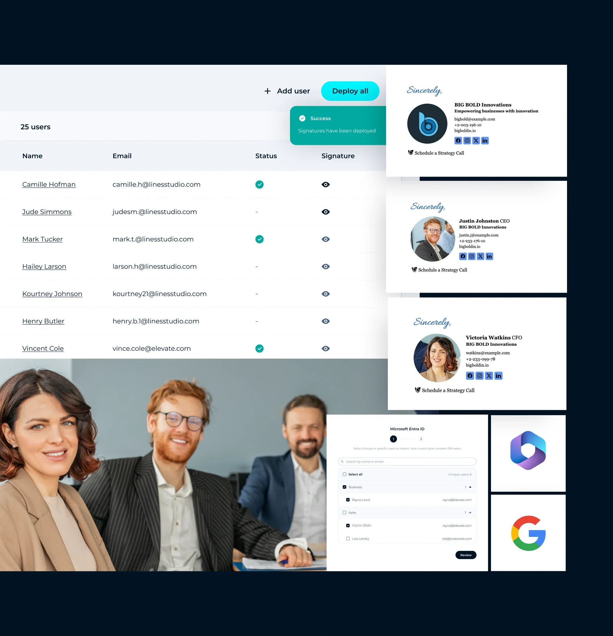 Mühelose Bereitstellung von E-Mail-Signaturen mit Branding