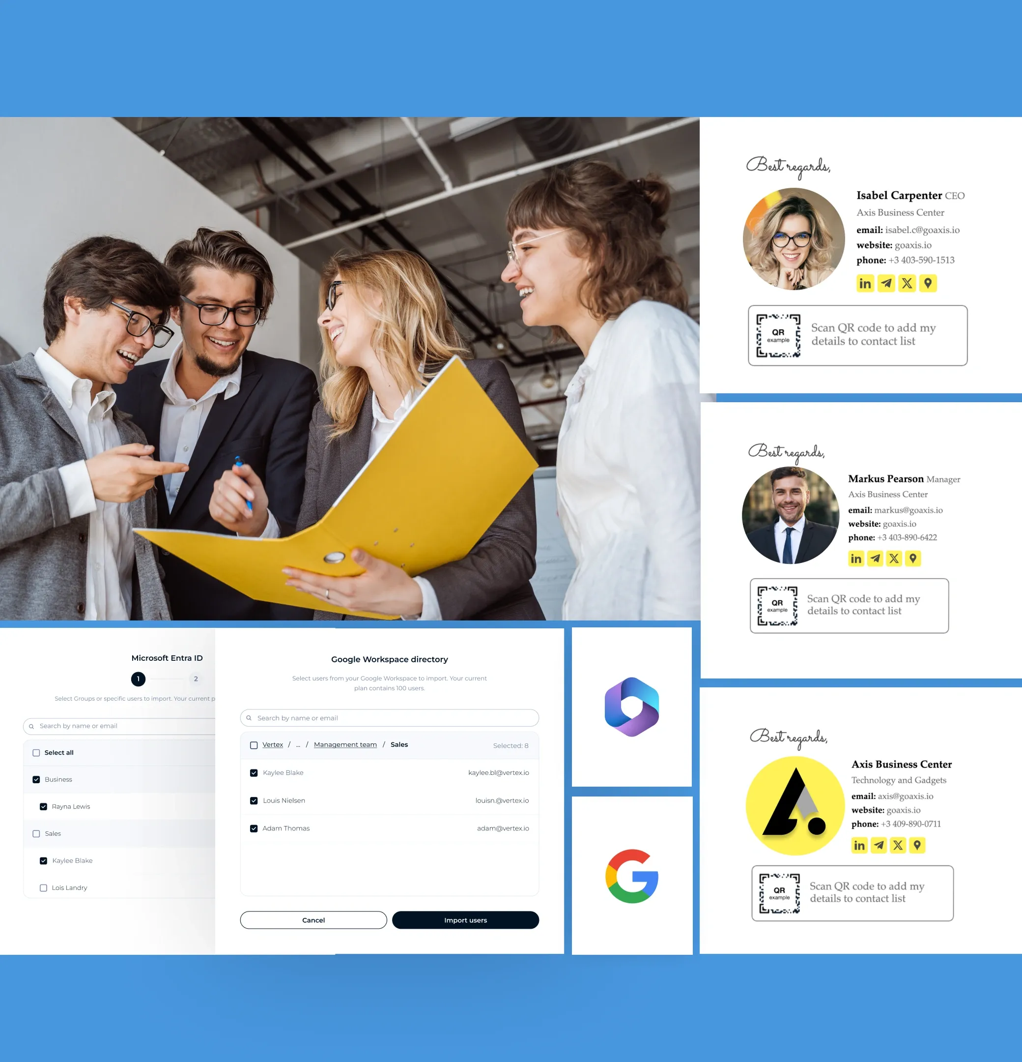 E-Mail-Signaturmanager für Google Workspace und Office 365