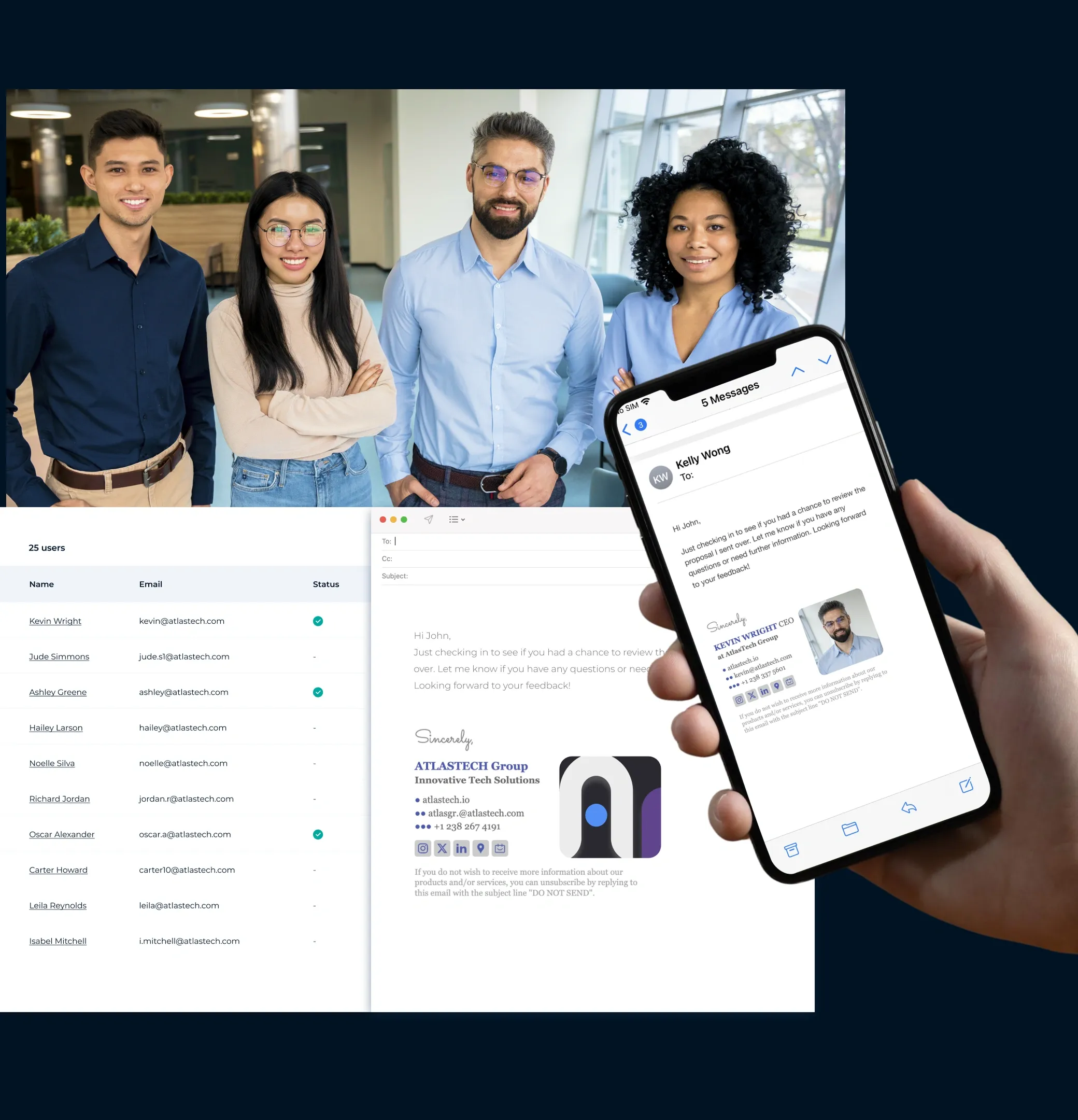 Einheitliches Design. Überall. Besonders auf dem Handy