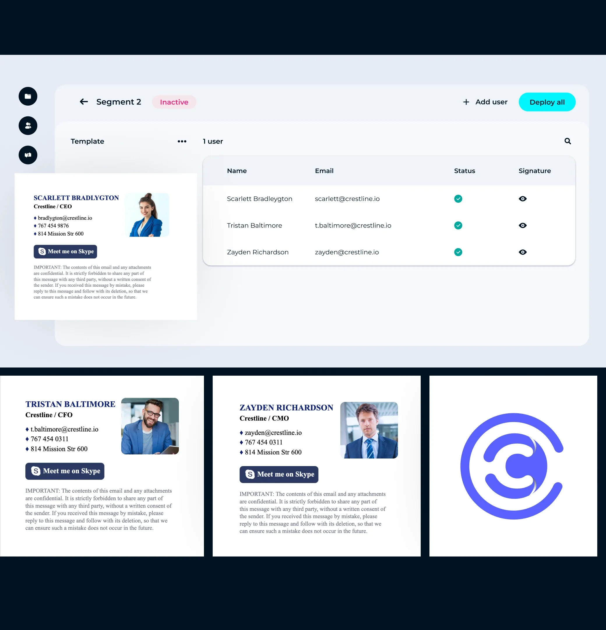 Ganz einfach alle Signaturen Ihrer Mitarbeiter unternehmensweit verwalten