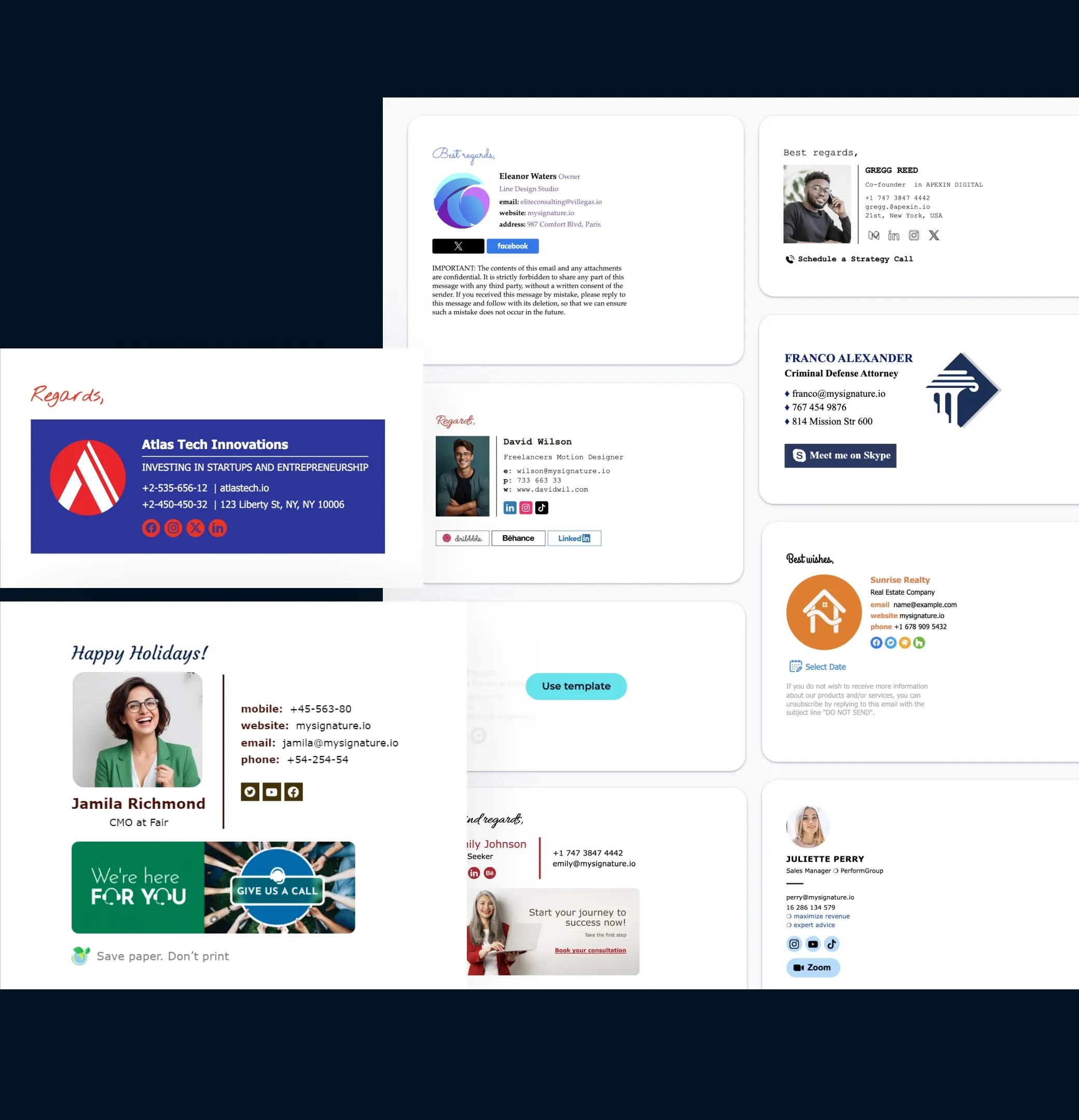 Professionelle E-Mail-Signaturvorlagen verwenden