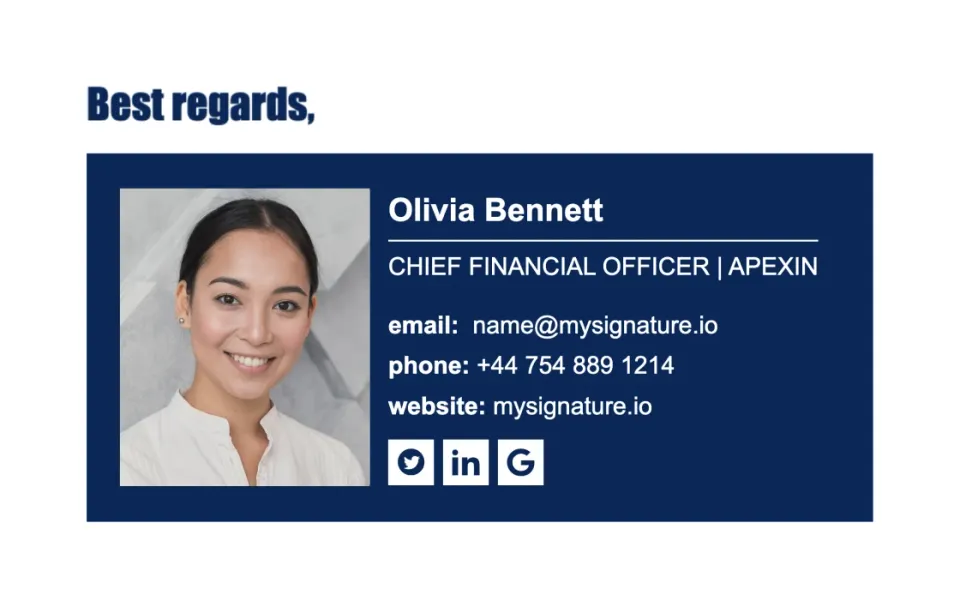 Email signature for marketing