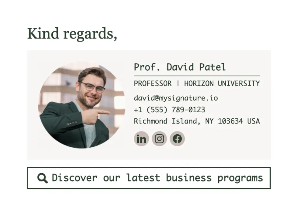 E-Mail-Signatur für Professoren