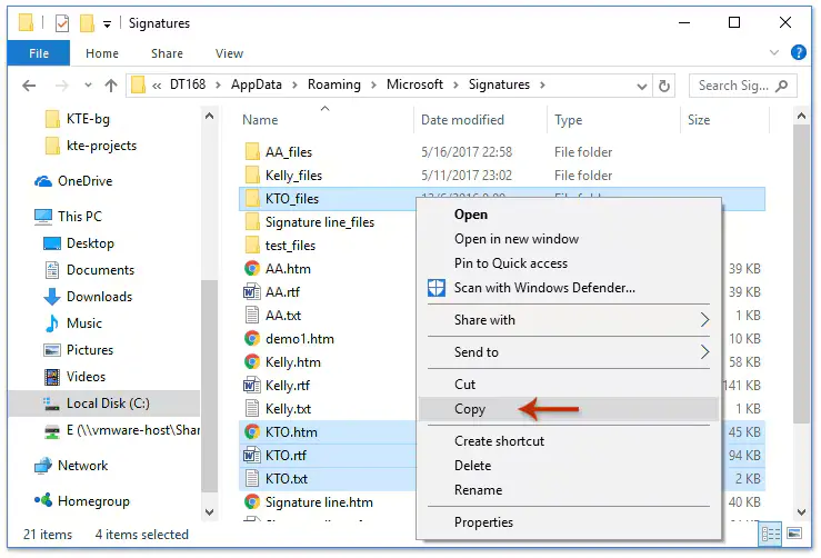 export-email-signature