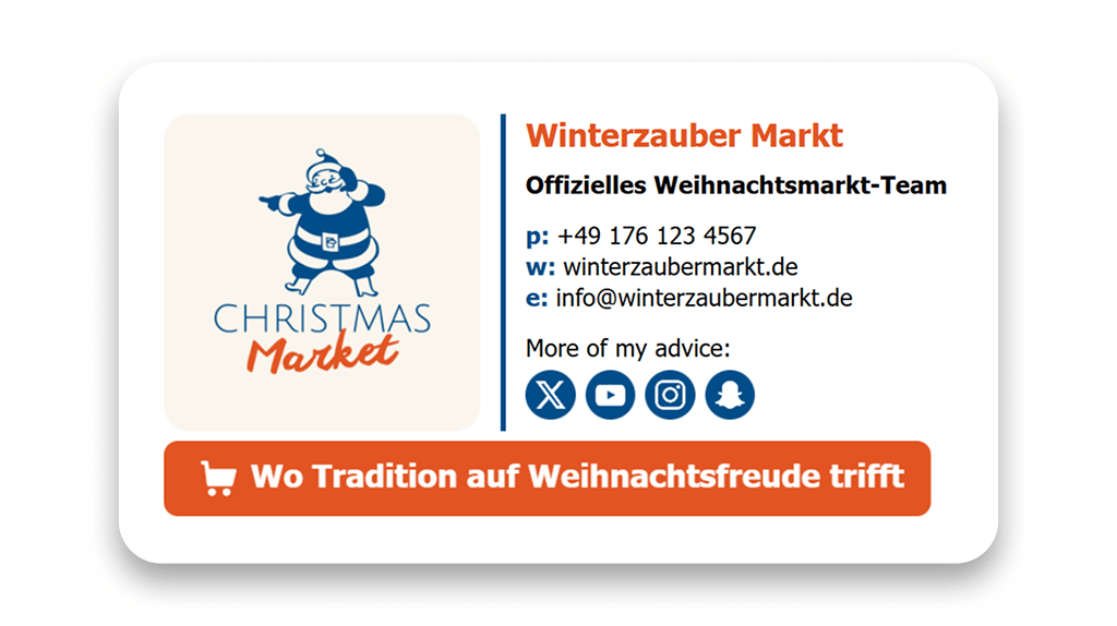 Christmas Market Email Signature Example