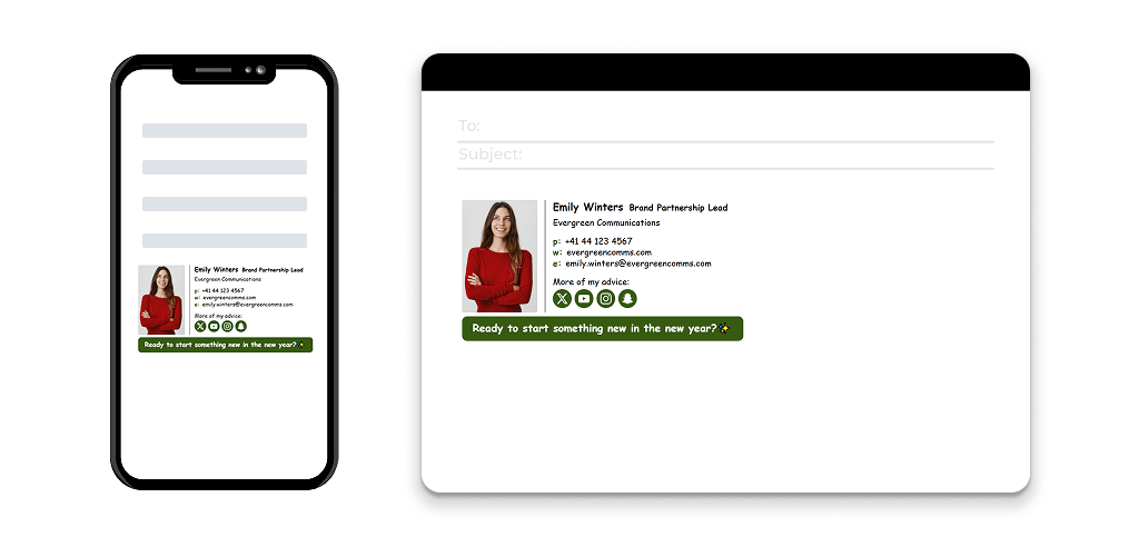 Mobile Optimized Email Signature