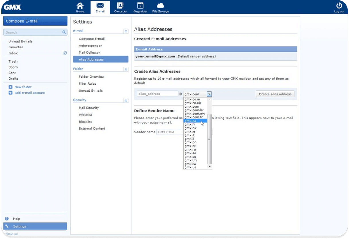 GMX Email Provider