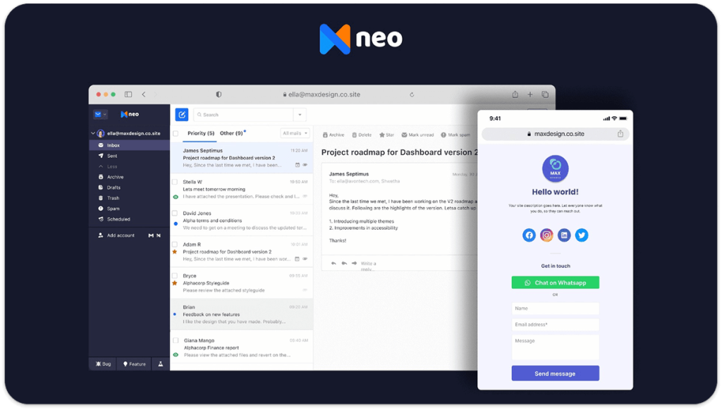 Neo Email Provider