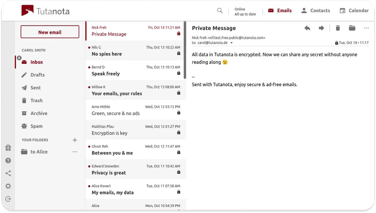TutaNota Email Provider