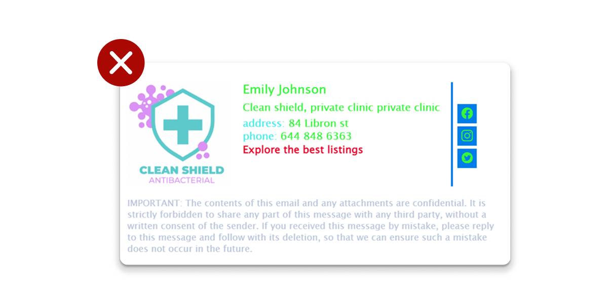 Email Signature Mistake