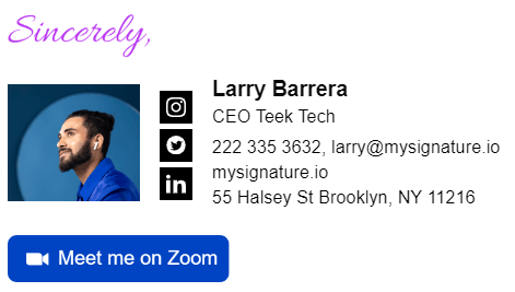 Email Signature for CEO