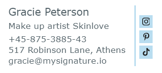 Email Signature for Make Up Artist