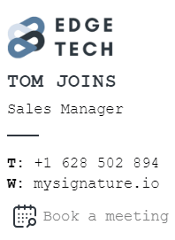 Email Signature for Sales Manager