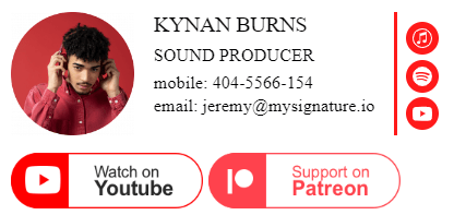 Email Signature for Sound Producer