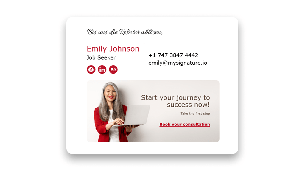 Funny Email Signature for Job Seeker