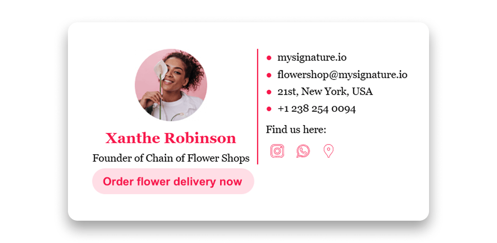 Georgia Font Example in Email Signature