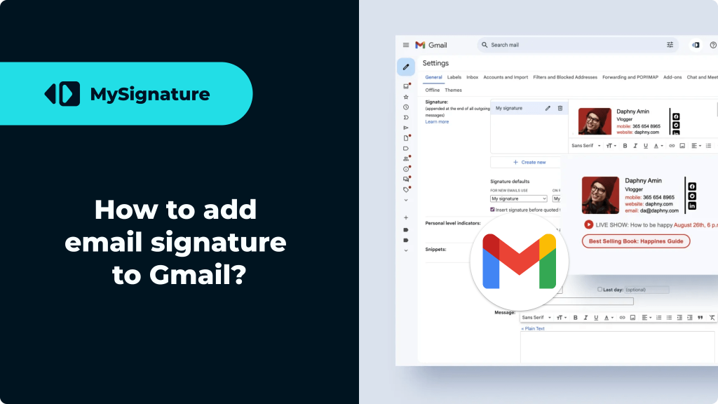 How to add  email signature  to Gmail