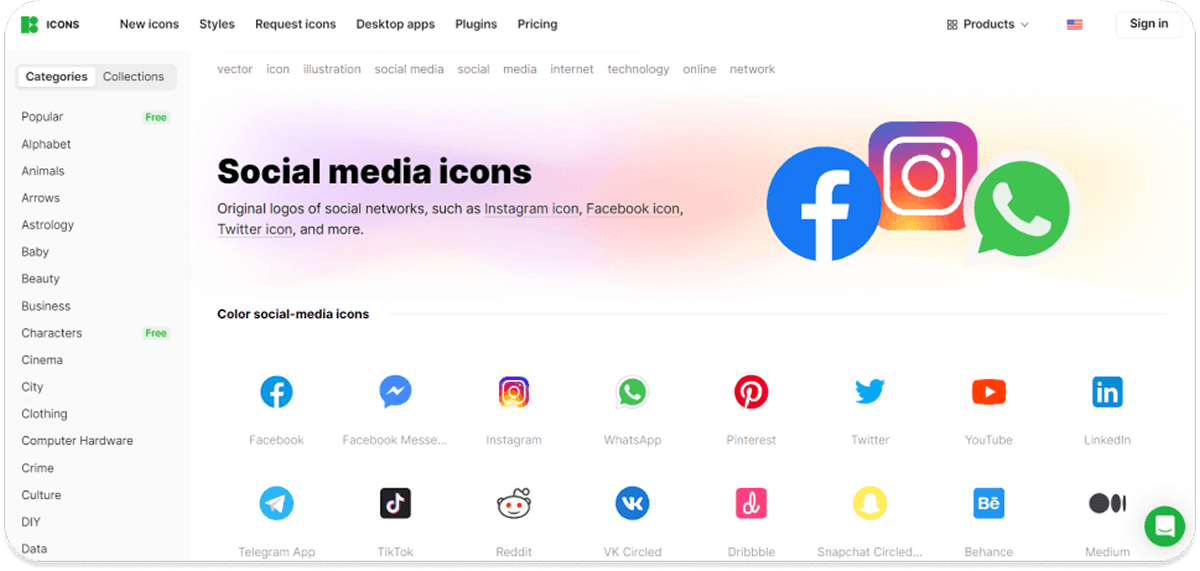 Icons Social Media Gallery