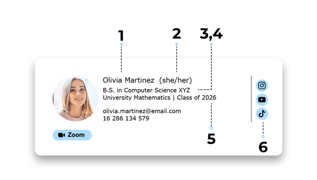 Student Email Signature Example
